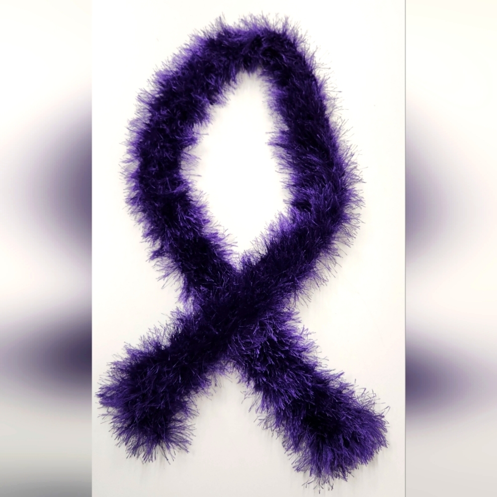 Handmade Eyelash Scarf - Purple